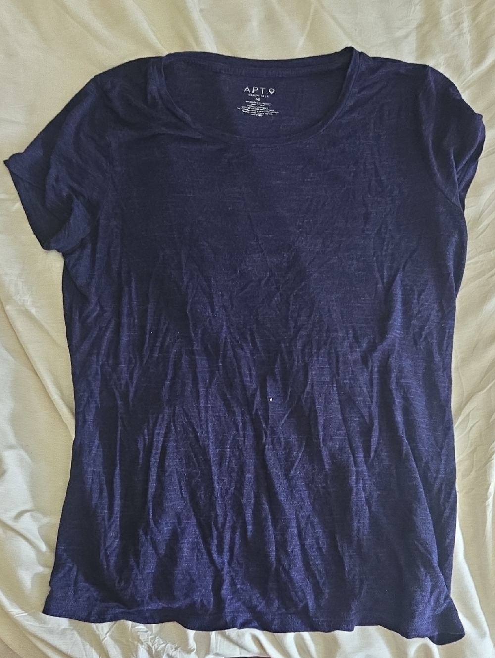 Apt. 9 Women's Dark Navy Short Sleeve Crewneck Tee